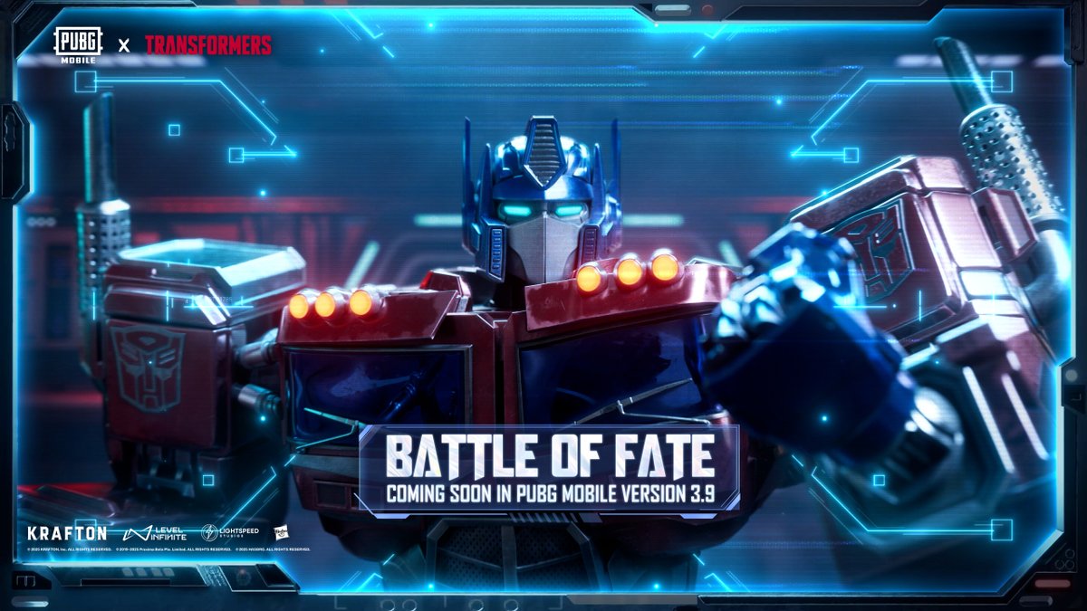 The Allspark is rumored to be hidden in Erangel… and the war has followed. Megatron wants power. Optimus Prime wants peace. Who will prevail: Megatron's might or Optimus Prime's resolve? Their voices echo across the battleground. Version 3.9 Update arrives July 8—prepare to transform the fight. 📲 #PUBGMOBILE #TRANSFORMERS #PUBGMxTRANSFORMERS #OPTIMUSPRIME #MEGATRON