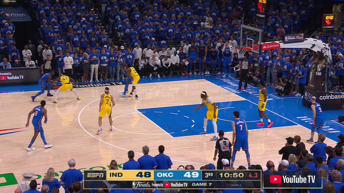 DORT FROM THE LOGO. SIAKAM WITH THE RESPONSE. Back and forth we go in GAME 7 on ABC 🔥