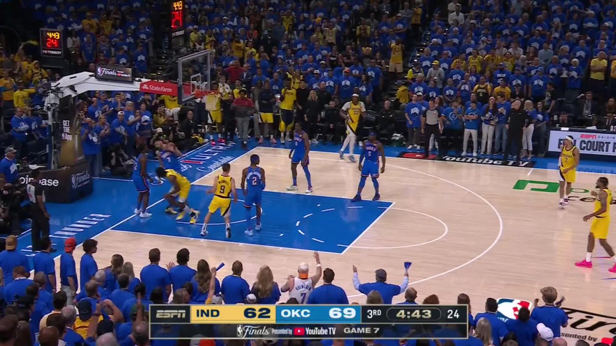 T.J. MCCONNELL IS PUTTING THE PACERS ON HIS BACK IN THE THIRD 😳