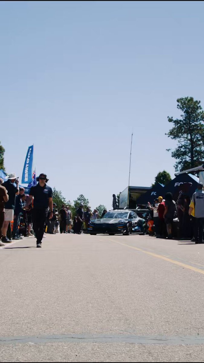 P1 in Pikes Peak Open ⚡️ Romain Dumas puts down a 3:42.252 on a weather-shortened course to take the class win at Pikes Peak International Hill Climb in the Super Mustang Mach-E. #PPIHC25