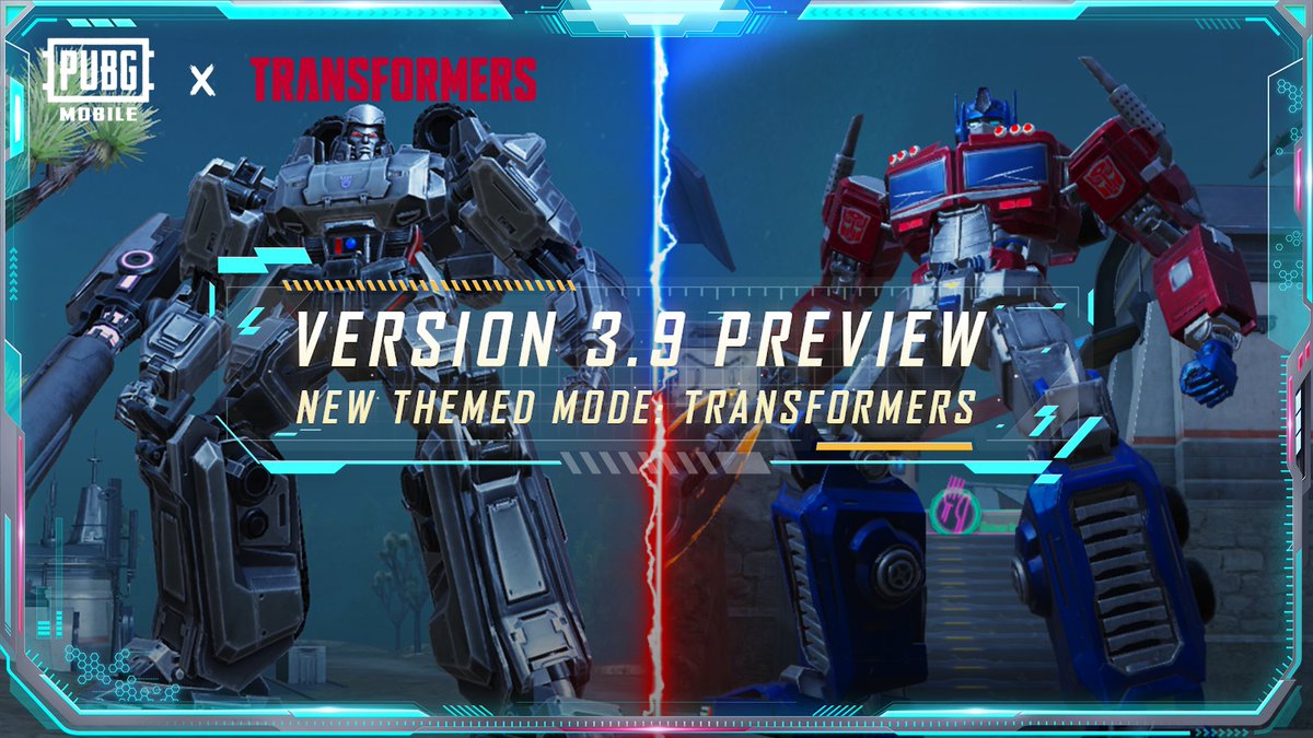 Prepare for impact! 💥 You won't believe your optics. Get a sneak peek of upcoming Version 3.9 Update with the ultimate Megatron vs. Optimus Prime clash and a whole arsenal of Cybertronian surprises. Stay tuned! 📱: #PUBGMOBILE #TRANSFORMERS #PUBGMxTRANSFORMERS #OPTIMUSPRIME #MEGATRON