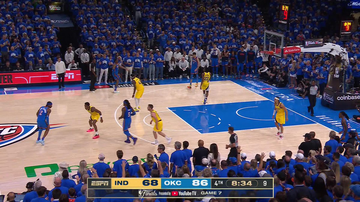 BANG 🗣️ JDUB PUTS OKC UP 21 PTS IN THE 4TH ⚡️