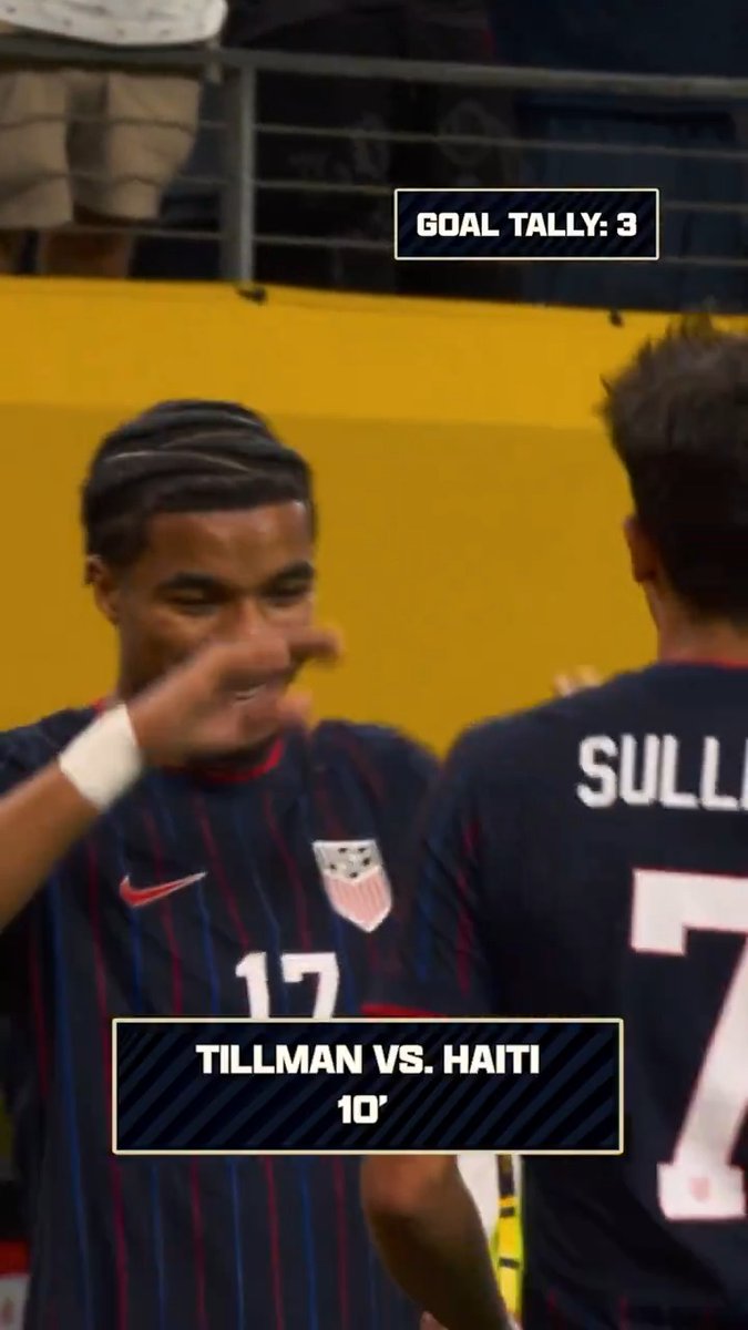 Malik Tillman has been on a roll at Gold Cup with 3 goals in the group stage for the U.S. Soccer Men's National Team 😤🇺🇸 Can’t wait to see him in action in the knockout stage 🔥