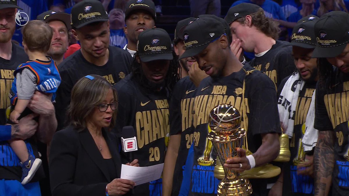 "This is a win for the fans! The best fans in the world!" 🗣️ SGA with nothing but gratitude after winning #NBAFinals MVP 🙌