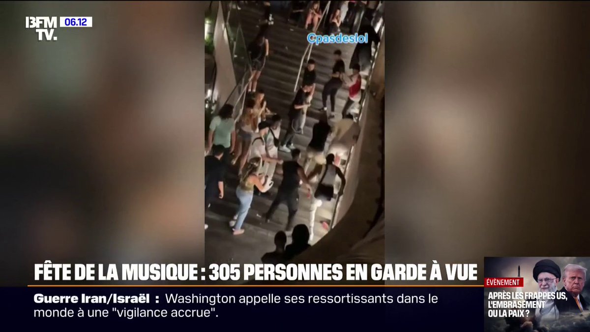 Fรชte de la musique: 305 personnes placรฉes en garde ร vue en marge des cรฉlรฉbrations