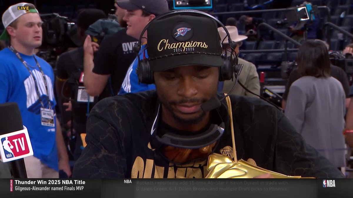 "What's helped me get through it all is the front office and coaches always prioritizing winning habits." 🗣️ SGA on going through the ups and downs in his career to now being an NBA Champion 🙌