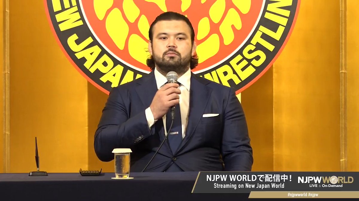 緊急会見‼️ ウルフ「試合前試合後、すべての生き様を見せるのがプロレス。自分自身を表現できるのもプロレス」 視聴無料⏩ #NJPW #njpwworld