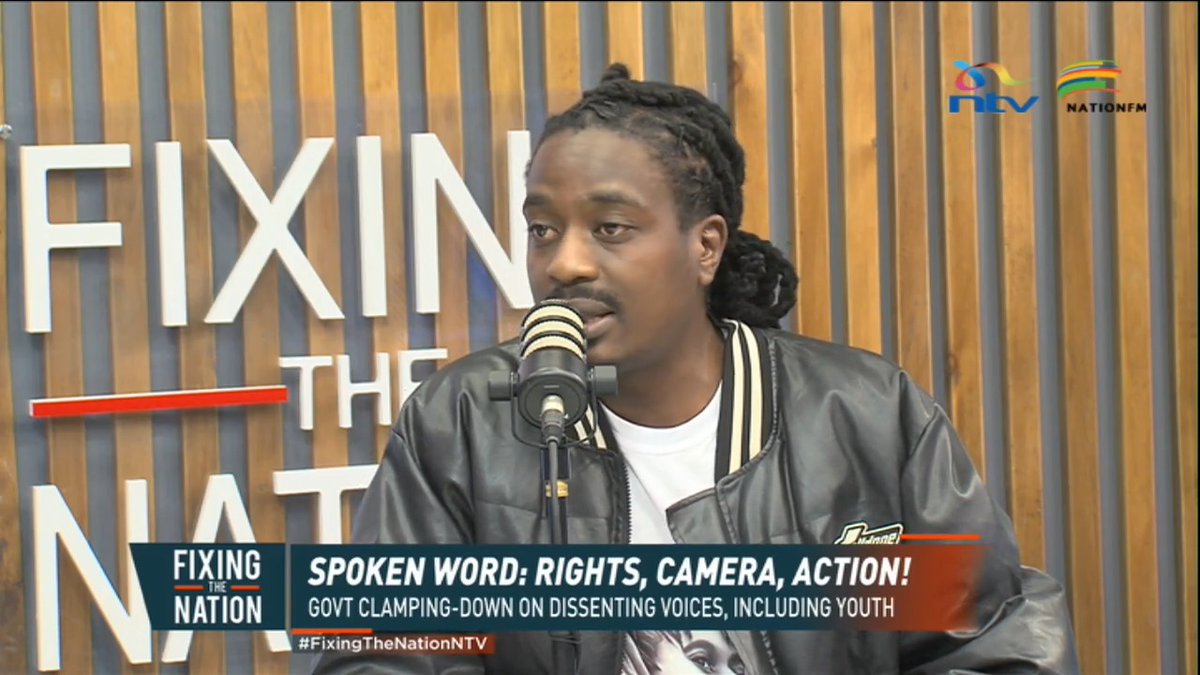 "I live in a country where it is either you die in the house because of hunger, or killed in the streets looking for a living. I live in a country where police kill for a living.." Spoken Word artist Willie Oeba speaks his truth. #FixingTheNationNTV Nation FM Eric Latiff Nomadic Panda 🐼 @OfficialJMbugua