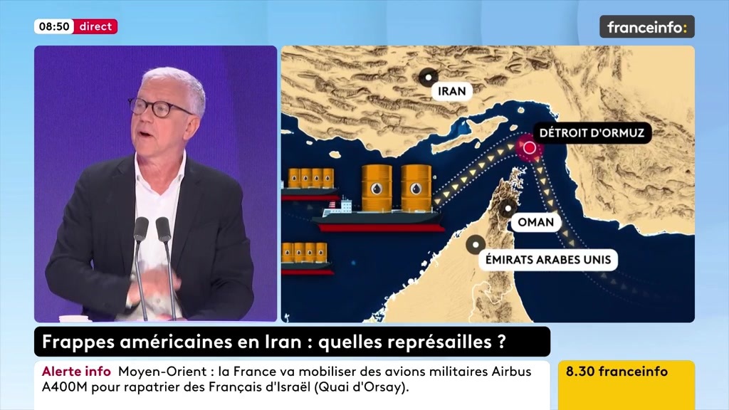 🔴➡️ "À ce jour, je ne vois pas de risque majeur pour le prix de l'essence en France", affirme Bruno Tertrais.