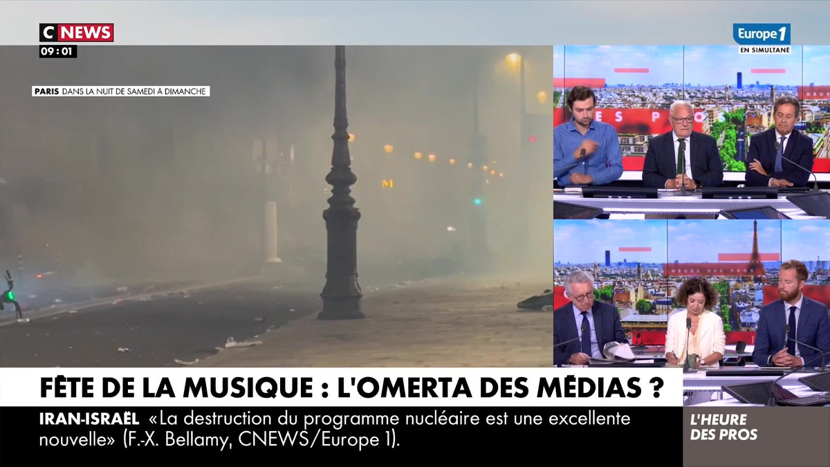 « Je ne sais comment qualifier les images captées samedi soir lors la Fête de la musique (...) Je ne sais pas si je dois parler de barbarie, d’ensauvagement ou pourquoi pas de décadence. » ➡️ Écoutez l'édito de Pascal Praud du lundi au vendredi à 9h dans l'#HDPros sur #Europe1