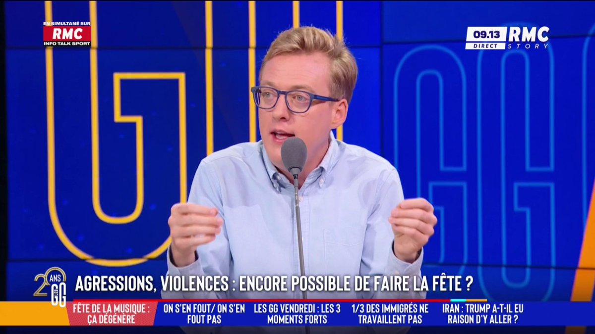 🎶 Fête de la musique : agressions, violences… plus possible de faire la fête en France ? 🗣️ Antoine Diers : "Tu conseillerais à un ami d'aller sur les Champs-Élysées ? C'est génial, c'est Joe Dassin... non, tout le monde évite les Champs-Élysées maintenant." #GGRMC