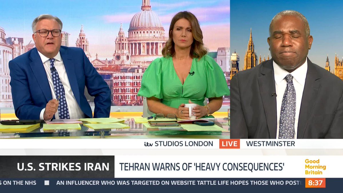 'We're crystal clear that Iran cannot have the nuclear capabilities it desires.' Ed Balls asks Foreign Secretary David Lammy about whether he and the govt agree with Donald Trump's decision to order US military action against Iran.