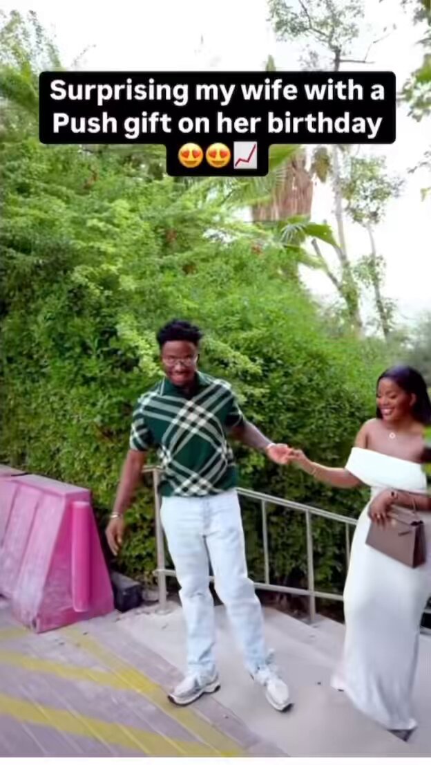 He surprised his wife with a pink Lamborghini 🥵✨💖