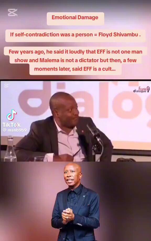 We are no longer going to respond to Floyd Shivambu. Whenever he says anything negative about the EFF we will unleash his own video to argue with his present narrative. It is going to be Floyd Shivambu Vs Floyd Shivambu. We have a lot of ground work to do in preparation for the 2026 elections. We don't have time for a political chameleon.