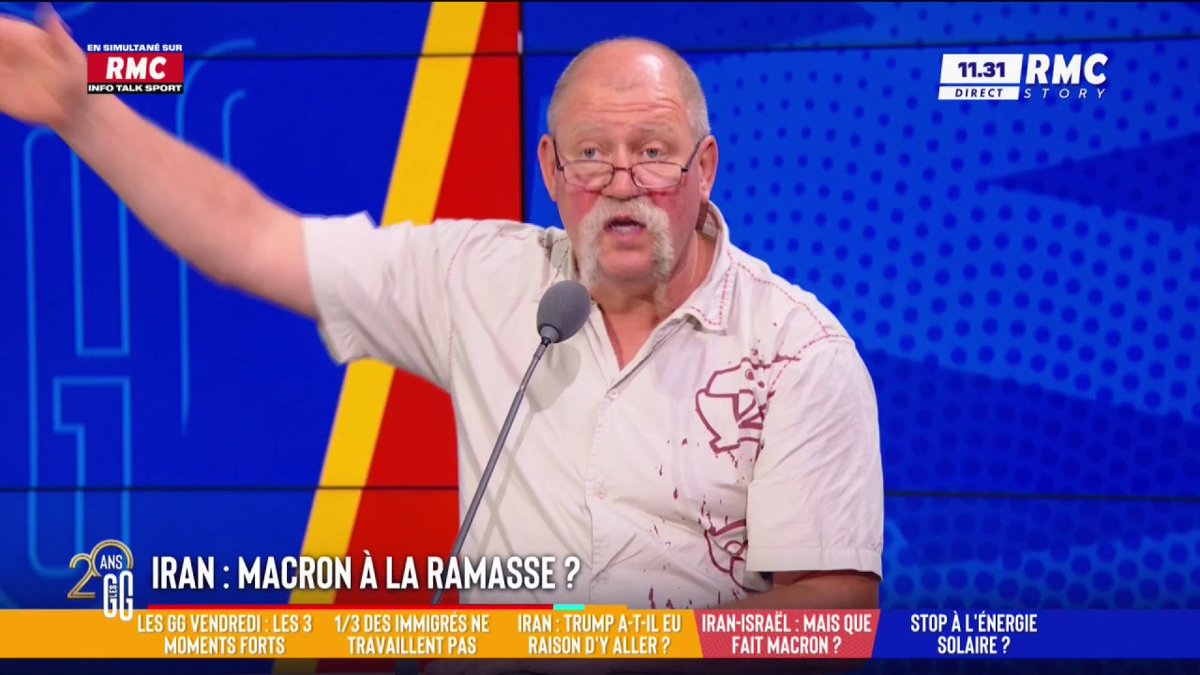 🤔 Iran : Macron à la ramasse ? 🗣️ Le coup de gueule de Didier Giraud : "Qu'est-ce qu'on en a à foutre nous Français, à qui on demande des milliards, d'avoir un rôle dans cette guerre qui n'est pas la nôtre ? La diplomatie, ça commence par fermer sa gueule." #GGRMC