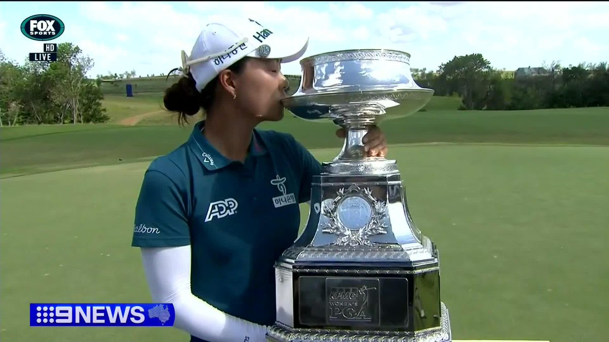 Australian superstar Minjee Lee has won a third major championship and become only the fourth Aussie to do so. Lee took out the women's PGA Championship on Monday morning, storming to victory by three shots over the field. #9News STORY:
