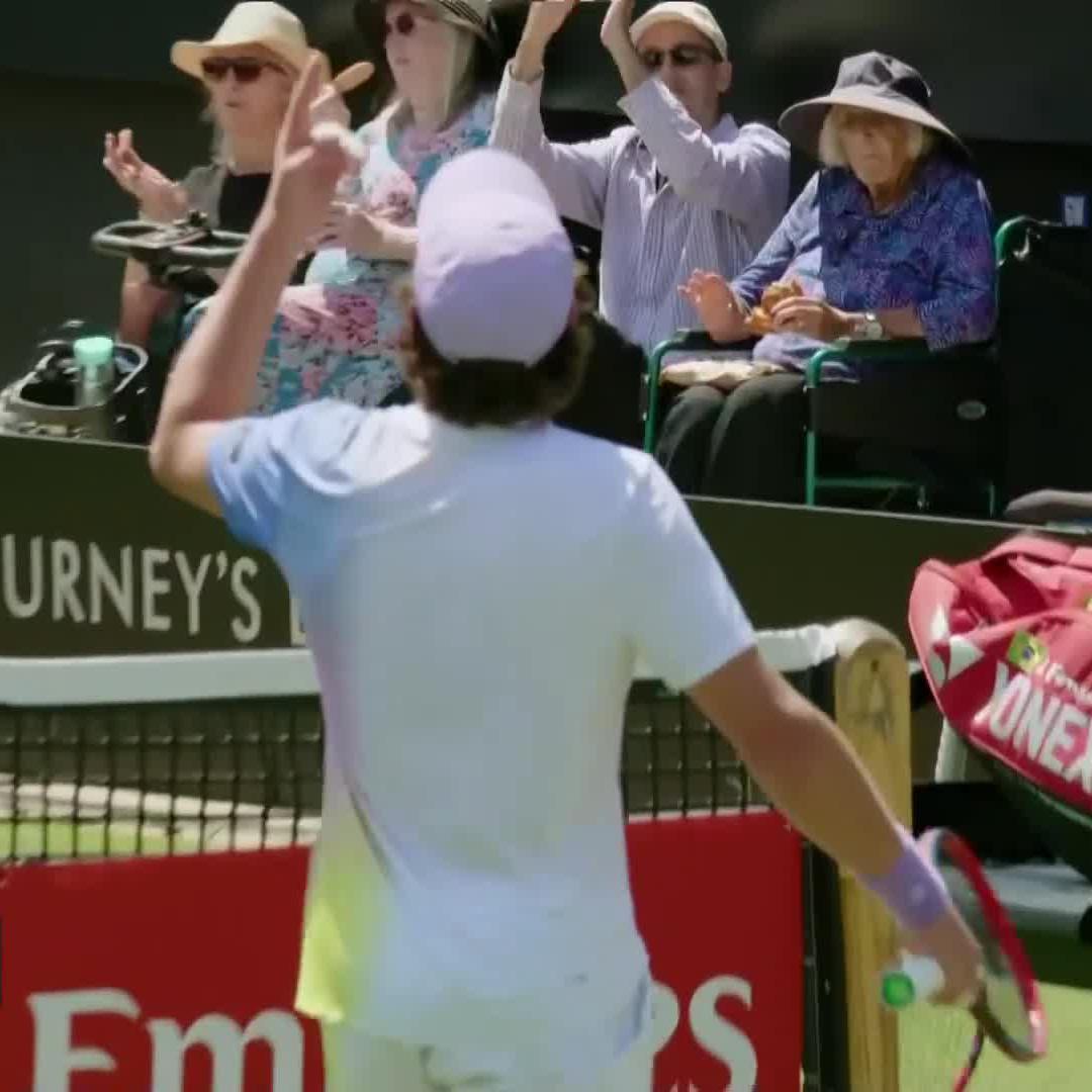 What Just Happened!?!? 😅 Joao Fonseca somehow won this point! #LexusEastbourneOpen