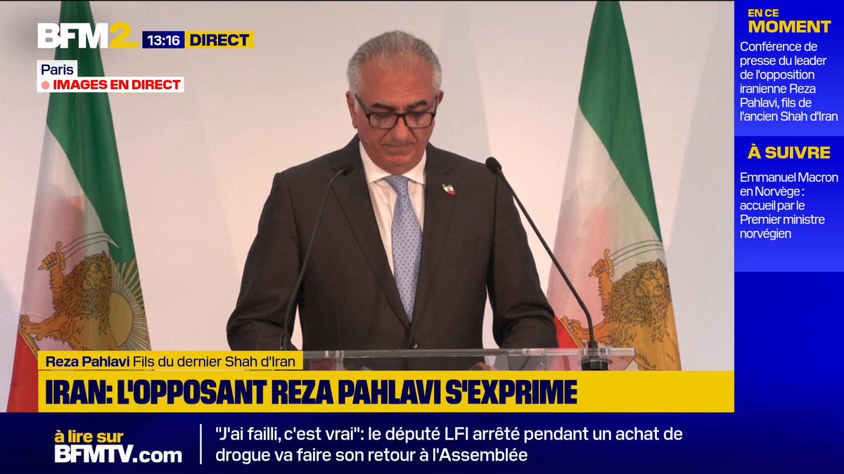 "J'ai un message direct pour Ali Khamenei : démissionnez et si vous le faites, vous recevrez un procès équitable, ce qui est plus que ce que vous n'avez jamais accordé à un Iranien", insiste le fils du dernier Chah d'Iran #BFM2