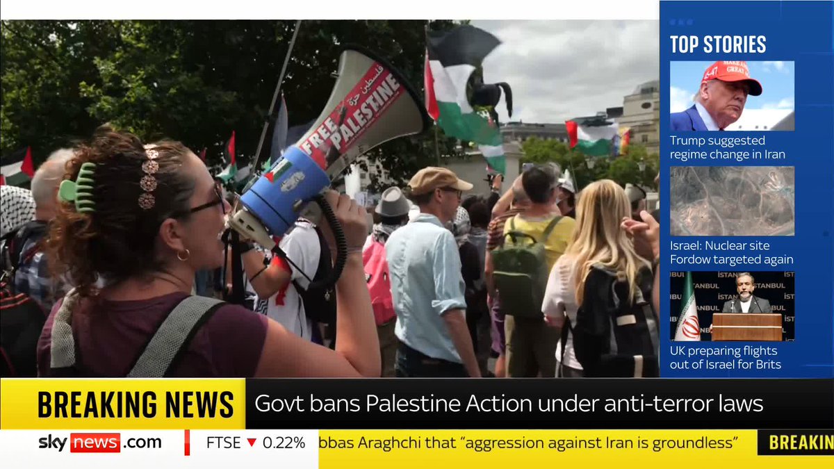 Home Secretary Yvette Cooper has announced her intention to proscribe the Palestine Action protest group. She said she would do so under the Terrorism Act - the move would make it illegal to be a member of, or invite support for Palestine Action.