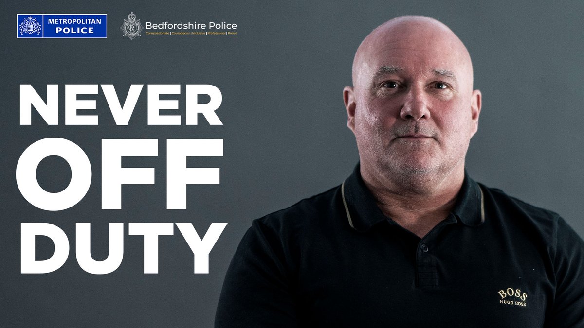 “We’re never off duty” Off duty Met officer PC Attwood was stabbed multiple times intervening to stop two armed criminals in Luton town centre. In this video, he and @BedsPolice DCC Dan Vazjovic reflect on that day and what it means to serve.