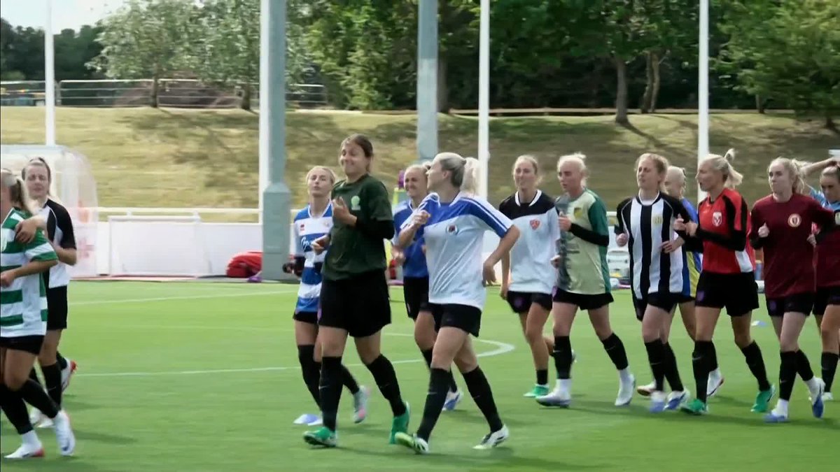 The Lionesses train in the kits of their first ever clubs during a special event today at St George’s Park paying tribute to the coaches, volunteers and communities that nurtured their early talent ahead of Euro 2025 👕