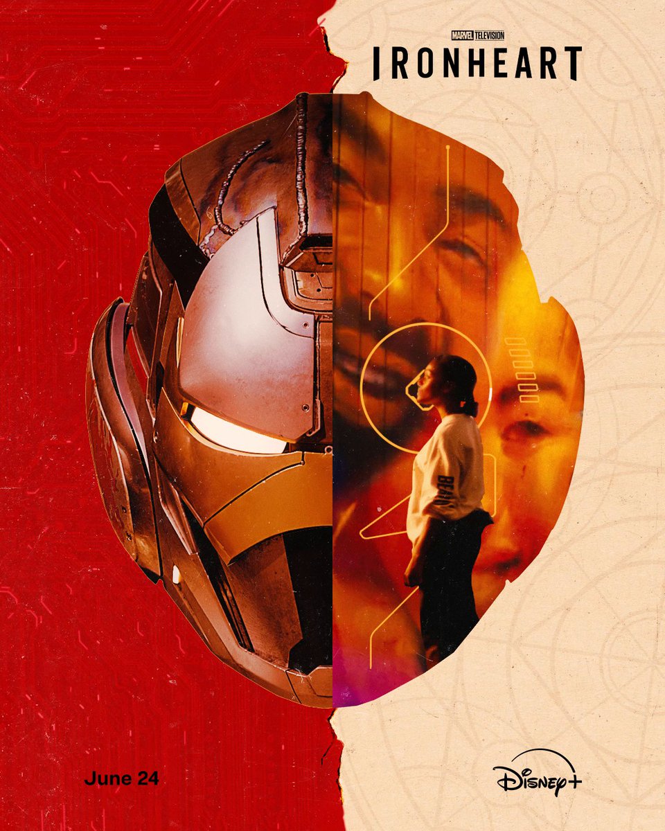 Two minds. One mission. Limitless potential. See Riri and N.A.T.A.L.I.E. in the suit in Marvel Television’s #Ironheart. Catch the 3-episode premiere June 24 at 6PM PT/9PM ET on Disney+. Art by gravillis™