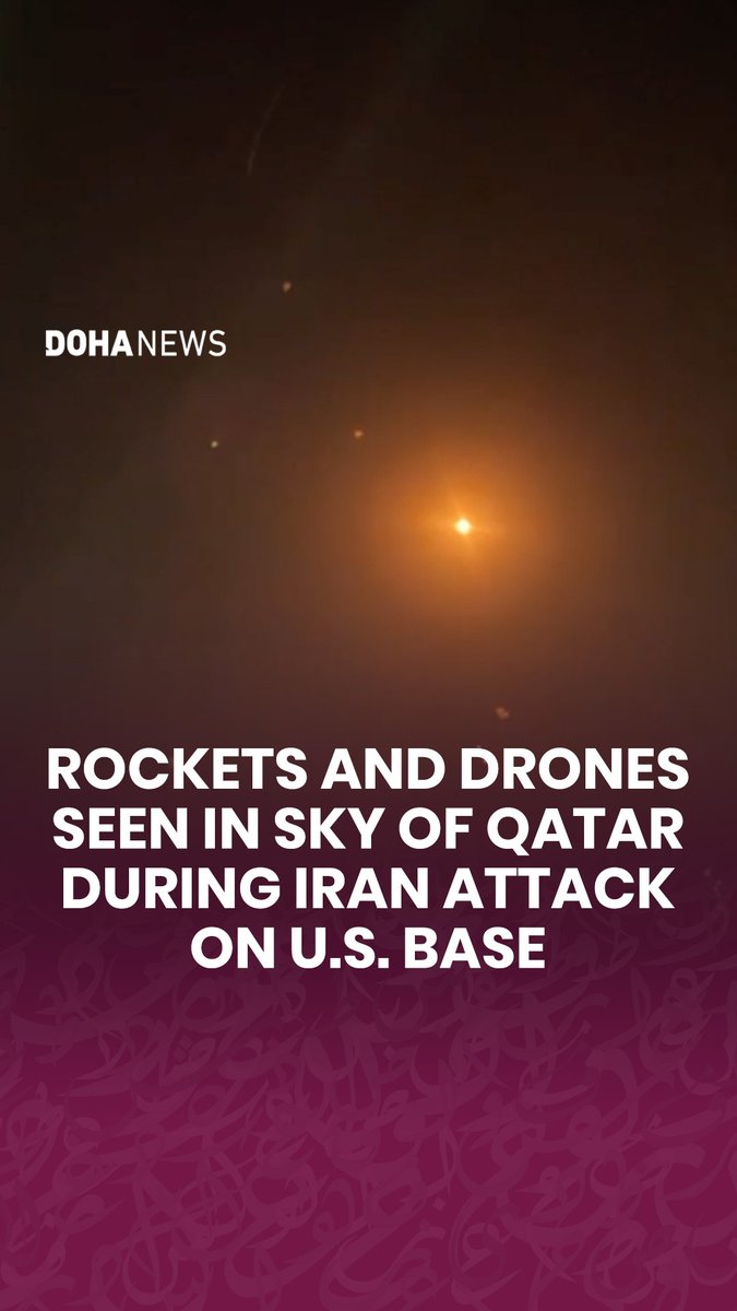Drones and missiles spotted over Qatar during Iranian attack on US military bases