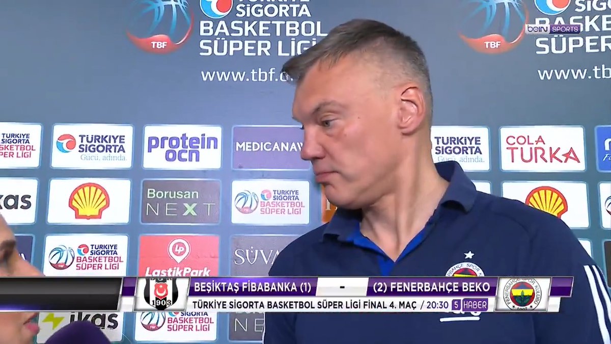 ⚫⚪ Beşiktaş Fibabanka x Fenerbahçe Beko 🟡🔵 🏀 Dev final serisinin dördüncü maçı öncesinde, Fenerbahçe Beko Başantrenörü Sarunas Jasikevicius'un açıklamaları. #beINSPORTS