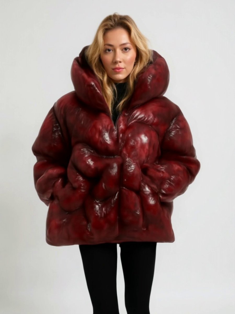 Asked my Photo AI model to try on: The Balenciaga 🫁 intestines jacket 😊