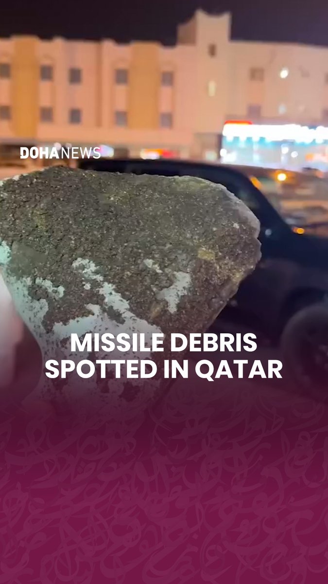 Remnants of intercepted #Iranian missiles were spotted across parts of #Qatar after #Iran’s strike on Al Udeid Air Base.