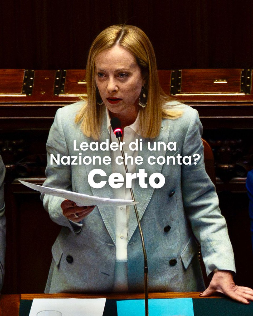 Leader di una Nazione che conta? Sì!