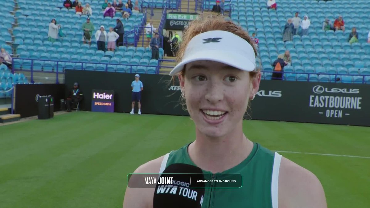 Teenage Dreaming ✨ Maya Joint is into the next round after defeating Jabeur 7-5, 6-2. #LexusEastbourneOpen