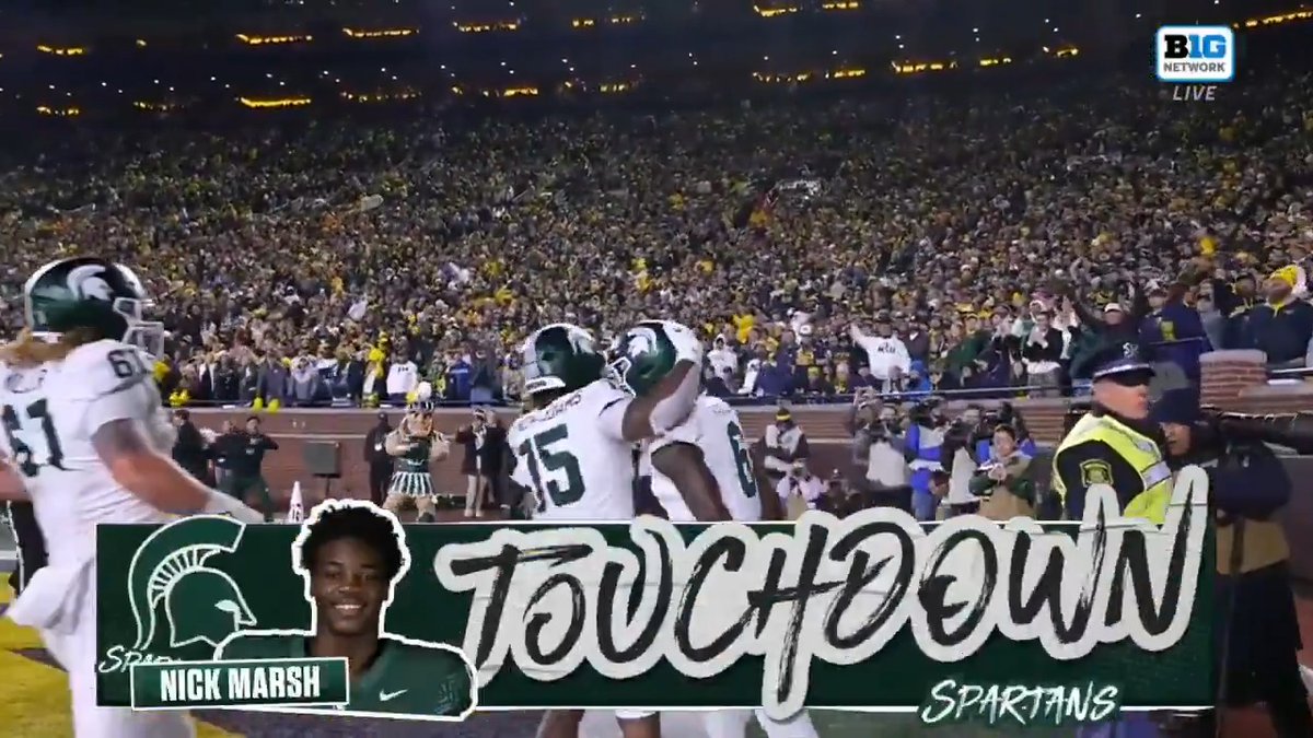 REC: ? YDS: ? TD: ? 🤔 While you consider Nick Marsh's 2025 stats, take a look at some of the star WR's freshman highlights 👇 #B1GFootball x Michigan State Football