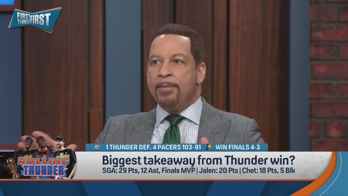 Biggest takeaway from the Thunder’s NBA Finals win? Chris Broussard answers: “I hate to do it to you, Wildes, defense wins championships!”