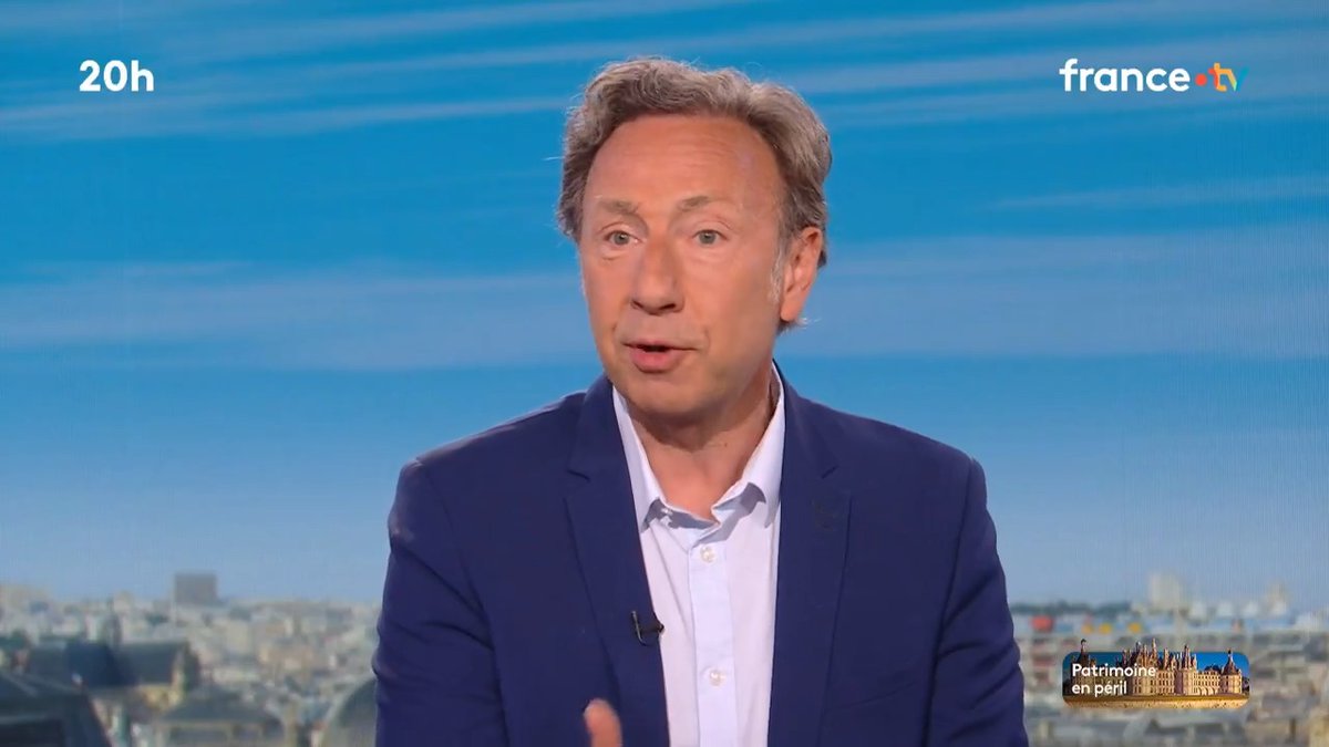 🔴🏰 "On voit l'influence du changement climatique. Toute la partie centrale du château de Chambord est en train de s'enfoncer dans la terre" Stéphane Bern alerte sur l'état du patrimoine français. #JT20h Stéphane Bern