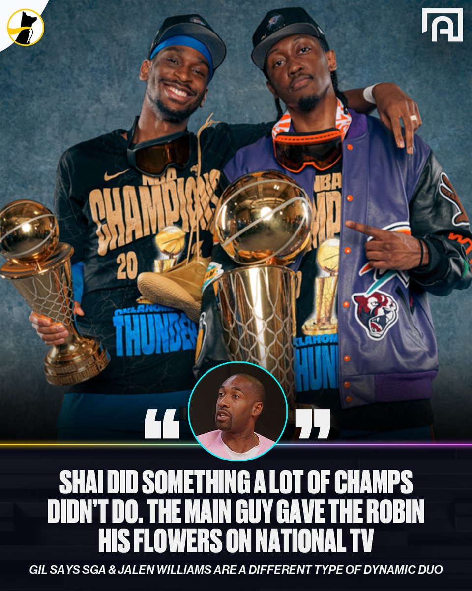 SGA & J-Dub are a new breed of Batman and Robin in the NBA 💯 (via Gil’s Arena)