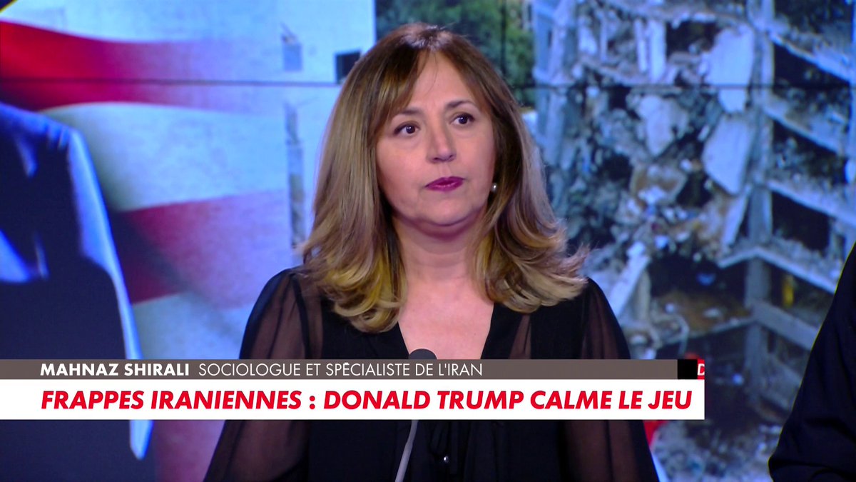 Mahnaz Shirali : «Une petite trêve permet à la république islamique, non seulement de massacrer sa propre population, mais aussi de se ressourcer», dans 100 % Politique