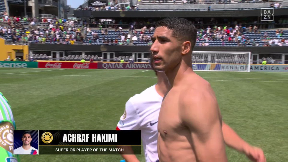 🏆 Achraf Hakimi wins Superior Player Of The Match for an outstanding performance 👏 Watch the FIFA Club World Cup | June 14 - July 13 | Every Game | Free | | #FIFACWC #TakeItToTheWorld #SEAPSG