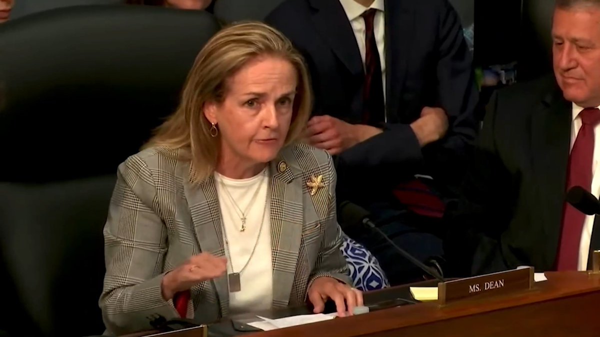 U.S. Rep. Madeleine Dean (D-PA) admonishes Attorney General Pam Bondi for talking tough about protecting cops while dodging questions on if she endorsed President Donald Trump's pardons of all Jan. 6 Capitol rioters.