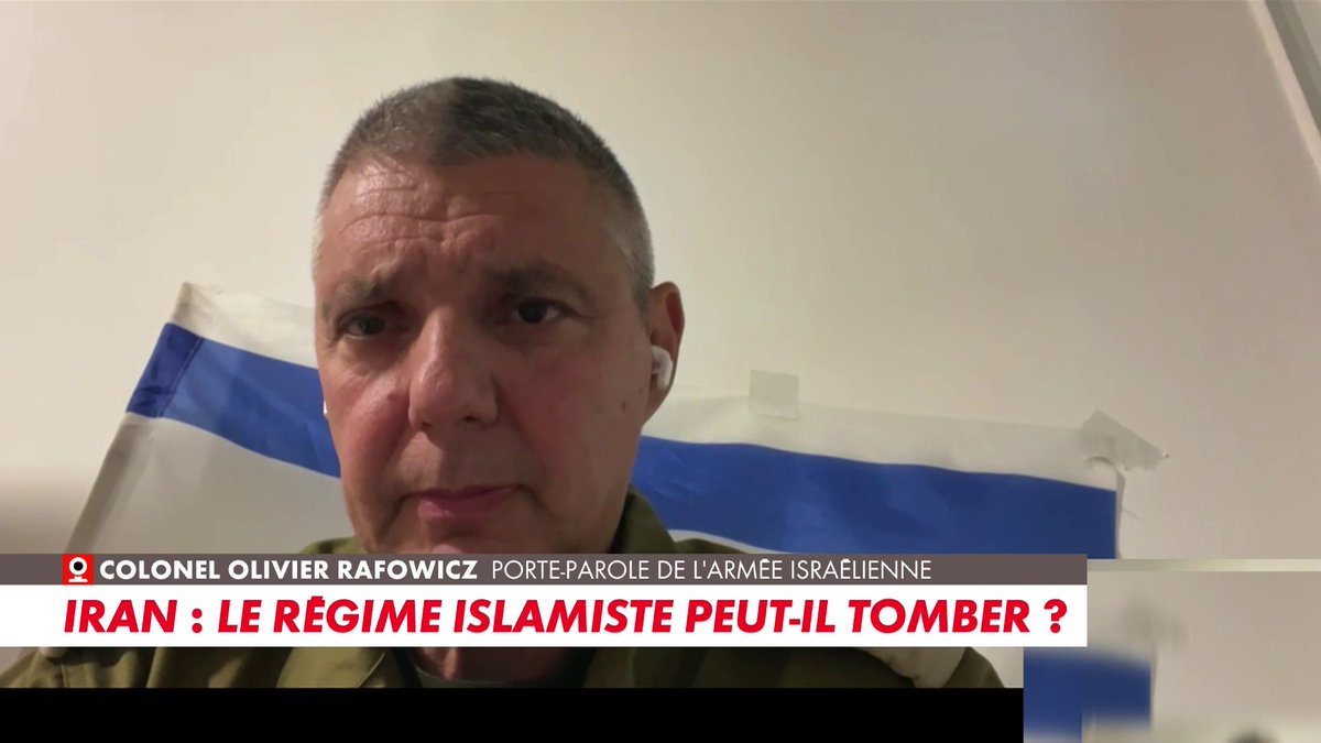 «500 milliards de dollars ont été investis dans ce programme de mort, pas pour le développement de l'Iran, pas pour les Iraniens, mais pour détruire l'état d'Israël», déclare le Colonel Olivier Rafowicz, dans 100% Politique