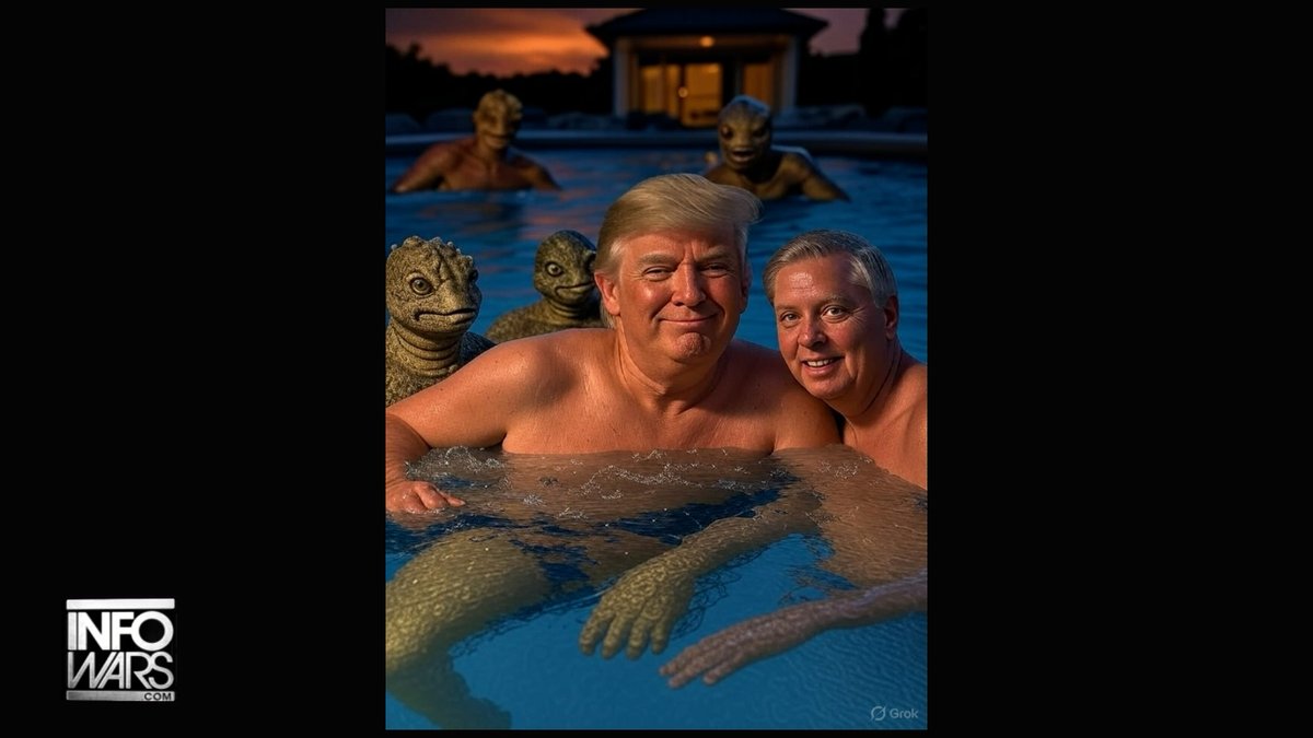 "Catching Trump In The Hot Tub With Lindsey Graham &amp; The Lizard People Is Not A Good Situation"