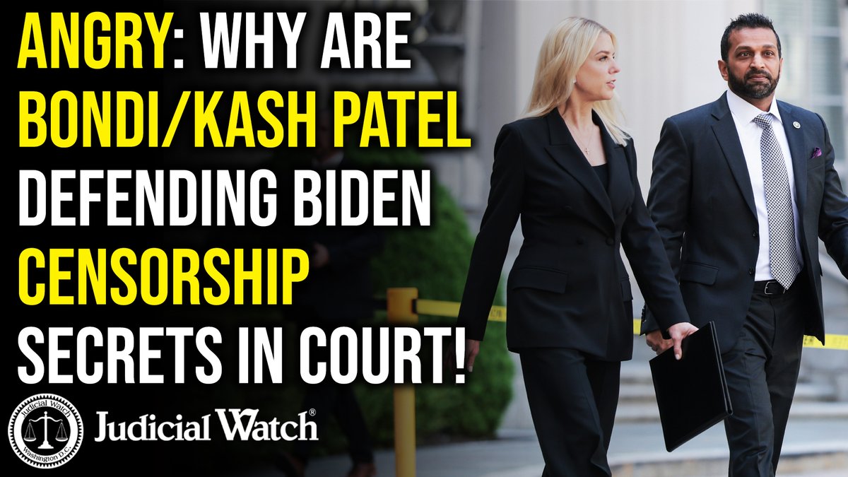 ANGRY: Why are Bondi/Kash Patel DEFENDING Biden Censorship Secrets in COURT!