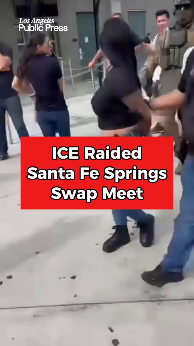 More perp walks with ICE and supporting National Guard doing an amazing job. This time they raided a swap meet in Sante Fe. Several vendors will be deported.