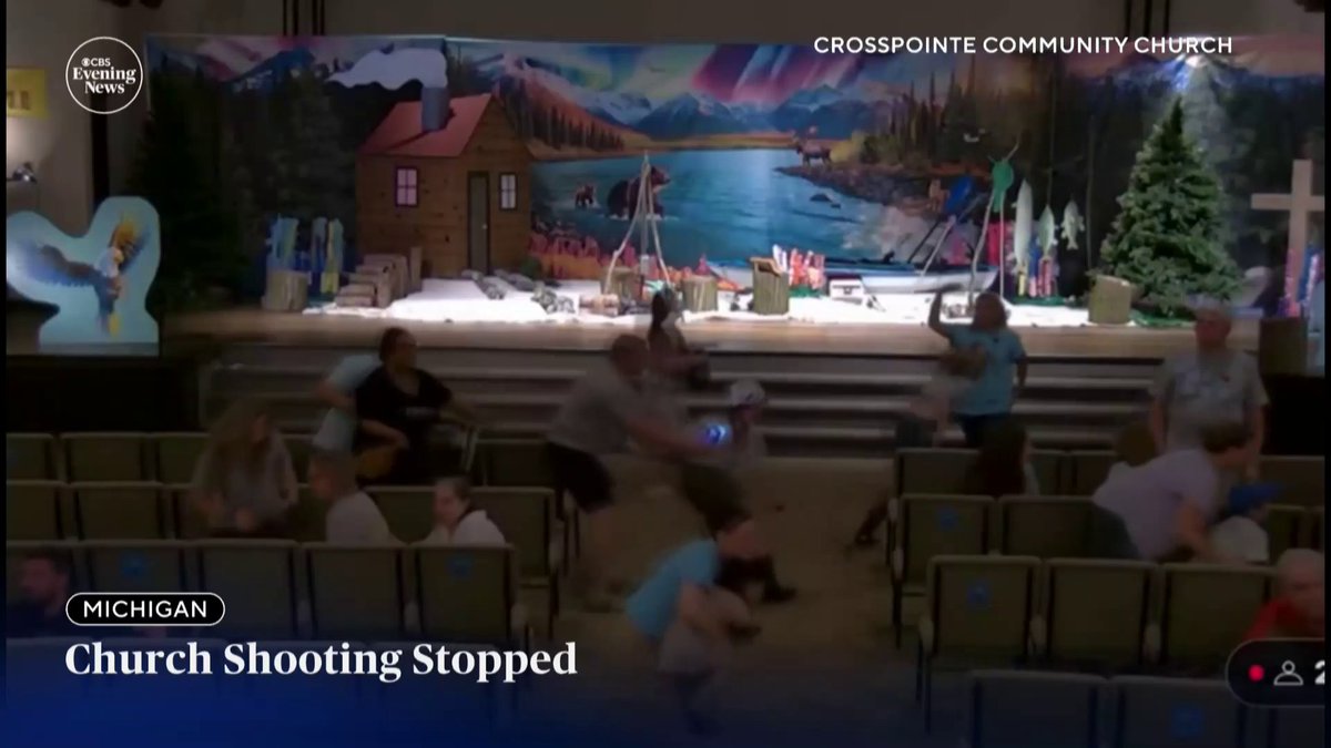 A potential mass shooting was stopped Sunday when two security guards and a church member confronted a gunman who opened fire outside a Michigan church. Their swift actions likely saved many lives during a service attended by nearly 150 people, including many children.