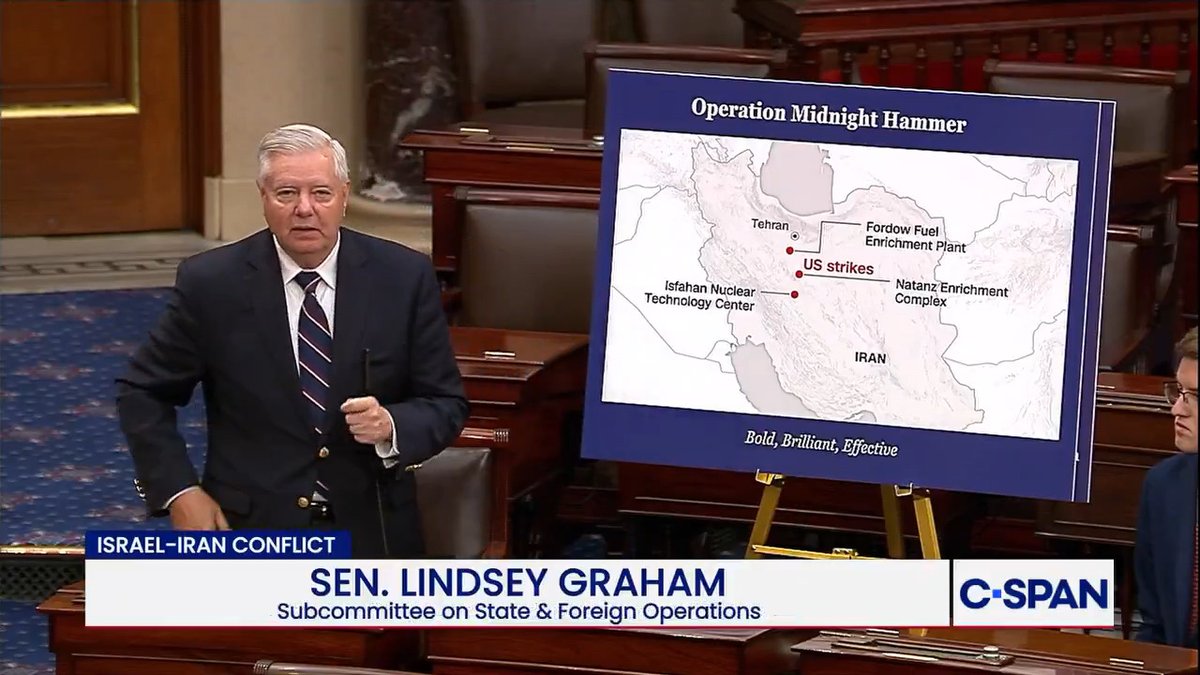 Sen. Lindsey Graham: "To our friends in Israel, finish the job. Do what you have to do to bring about the regime change that will allow your children to sleep through the night. To the American people, wake up."