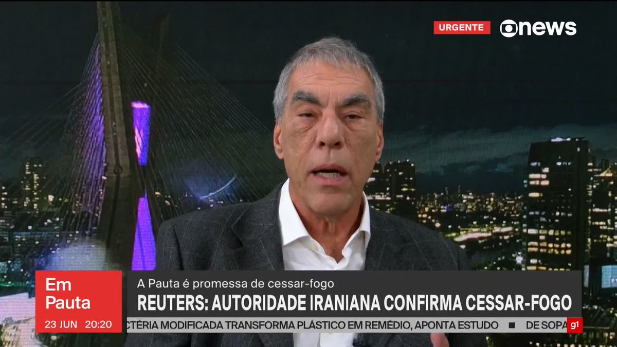 “Se esse cessar-fogo se confirmar, o Irã extraiu da derrota militar a vitória política. Por que eu digo isso? (O primeiro-ministro de Israel, Benjamin) Netanyahu colocou, clara e explicitamente, dois objetivos para a sua guerra: a destruição completa do programa nuclear do Irã e a mudança do regime do Irã. Donald Trump colocou os mesmos dois objetivos. (...) Com o cessar-fogo, nenhum desses dois objetivos foi alcançado”, diz Demétrio Magnoli sobre o cessar-fogo entre Israel e Irã anunciado pelo presidente dos Estados Unidos, Donald Trump. Entenda. ➡ Assista ao #EmPauta: #GloboNews