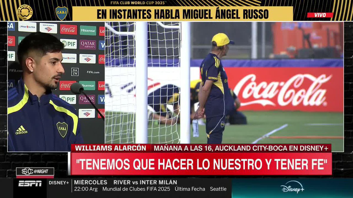 🗣️WILLIAMS ALARCÓN: "Es #Boca, nada más simple que eso, ellos nos apoyan donde vayamos. Me emocionó cómo estaba el estadio. Fue una cosa que nunca viví y fue hermoso para mí".