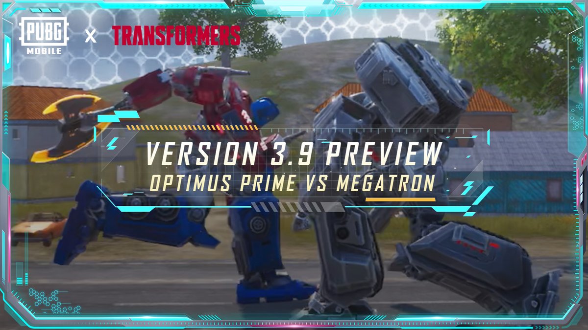 Two legends, one battleground ⚔️ Choose your side and witness Optimus Prime vs. Megatron, with epic vehicle-to-robot transformations, and their powerful skills- coming soon to version 3.9 in 07/08! 📱: #PUBGMOBILE #TRANSFORMERS #PUBGMxTRANSFORMERS #OPTIMUSPRIME #MEGATRON