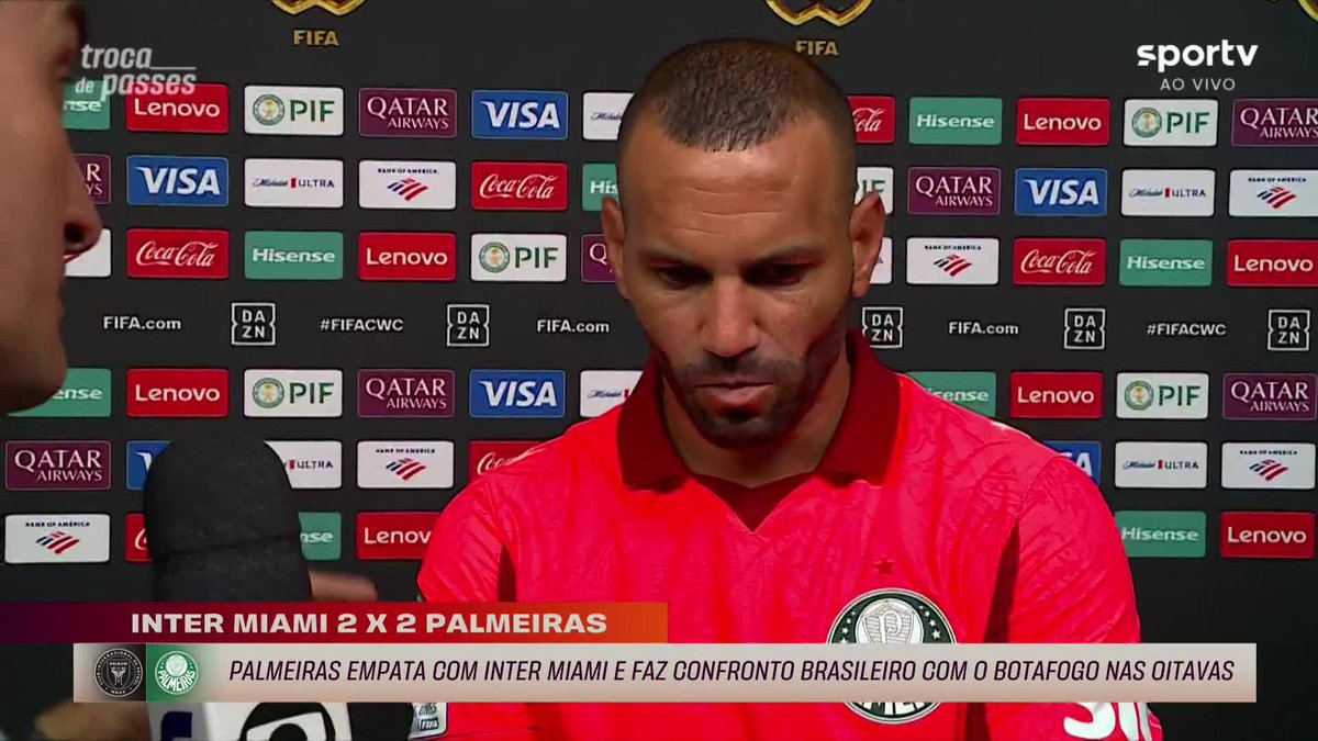 Weverton, sobre Palmeiras x Botafogo nas oitavas da Copa do Mundo de Clubes da Fifa: "Acaba sendo um jogo mais chato"