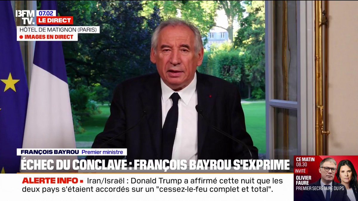 🔴🇫🇷 ALERTE INFO | Le conclave sur les retraites étant un échec , François Bayrou utilise sa parole de premier ministre pour demander aux différents protagonistes de revenir discuter avec lui ce mardi matin. Il semble être à l'agonie politique.